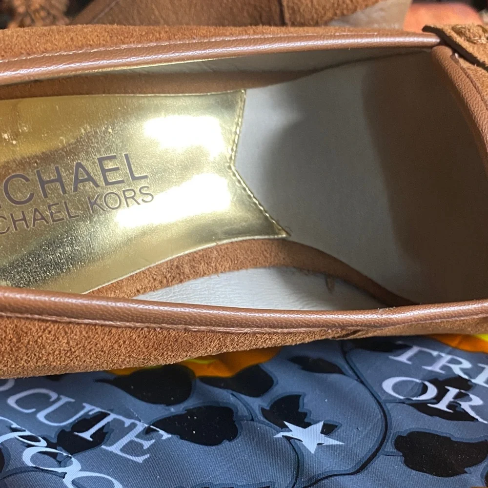 Michael Kors Brown Suede Loafers - Picture 2 of 5